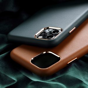 Platinum Leather Case For Apple iPhone Series - iPhone XS Max, Brown