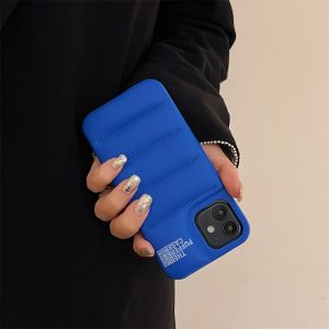 Silicone Puffer Back Cover For Apple iPhone Series - iPhone 7/8 Plus, Blue