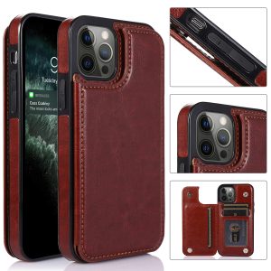 Retro Wallet Case for Apple - iPhone 14 Pro Max, Brown