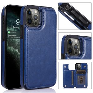 Retro Wallet Case for Apple - iPhone 15 Pro, Navy Blue