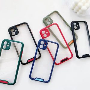 Shockproof Silicon Bumper Phone Case For Apple iPhone Series - iPhone 12 Pro Max, Navy Blue