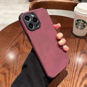 Suede Fabric Case For Apple - iPhone XR, Maroon