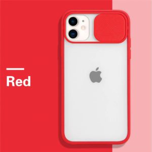 Sliding Camera Protection Case for Apple iPhone Series - iPhone 12 Pro Max, Red