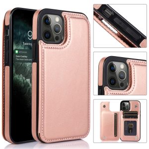 Retro Wallet Case for Apple - iPhone 15 Pro Max, Pink