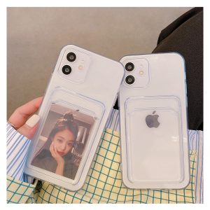Transparent Card Holder Case For Apple iPhone Series - iPhone 13 Mini