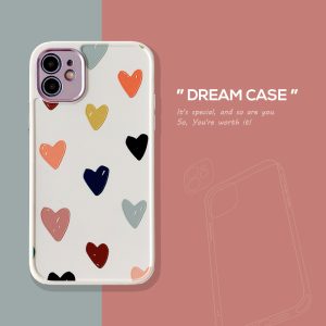 Premium Designer Case Cover for Apple iPhone Series - iPhone X/XS, Painted Hearts