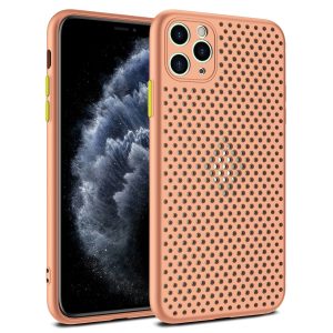 Camera Protection Mesh Silicone Back Case for Apple iPhone Series - iPhone X/XS, Pink