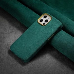 Premium Fabric Case For Apple iPhone Series - iPhone 12/12 Pro, Green