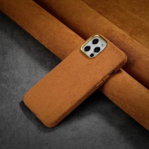 Premium Fabric Case For Apple iPhone Series - iPhone 13 Mini, Brown