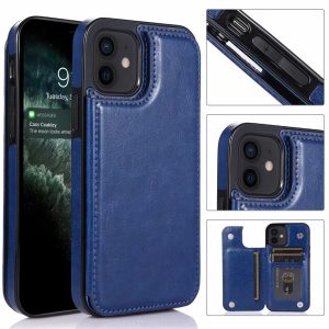 Retro Wallet Case for Apple - iPhone 11, Navy Blue