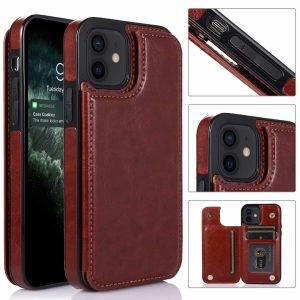 Retro Wallet Case for Apple - iPhone 12/12 Pro, Brown