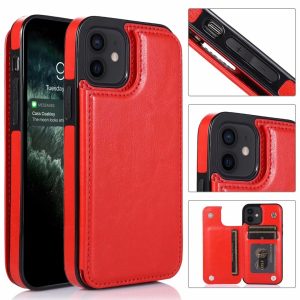 Retro Wallet Case for Apple - iPhone 14 Pro, Red