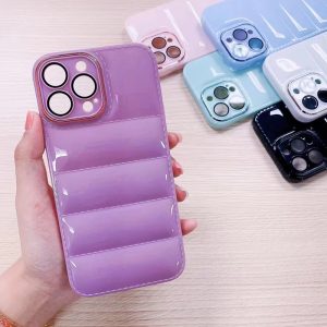 Luxury Puffer Case For Apple iPhone Series - iPhone 12 Pro Max, Purple