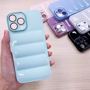 Luxury Puffer Case For Apple iPhone Series - iPhone 13, Sea Blue