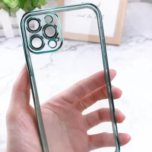 Camera Protection With Luxury Ring Transparent Case For Apple iPhone Series - iPhone XS Max, Green