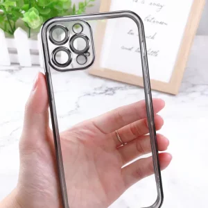 Camera Protection With Luxury Ring Transparent Case For Apple iPhone Series - iPhone X/XS, Silver